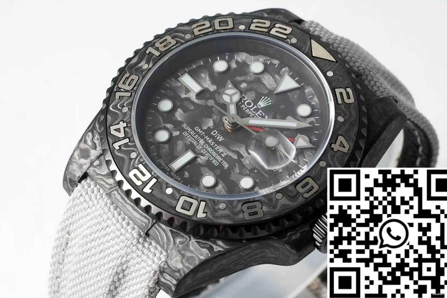 Rolex Carbon Diw Fabric Fiber II GMT-MASTER Dial Strap 0522